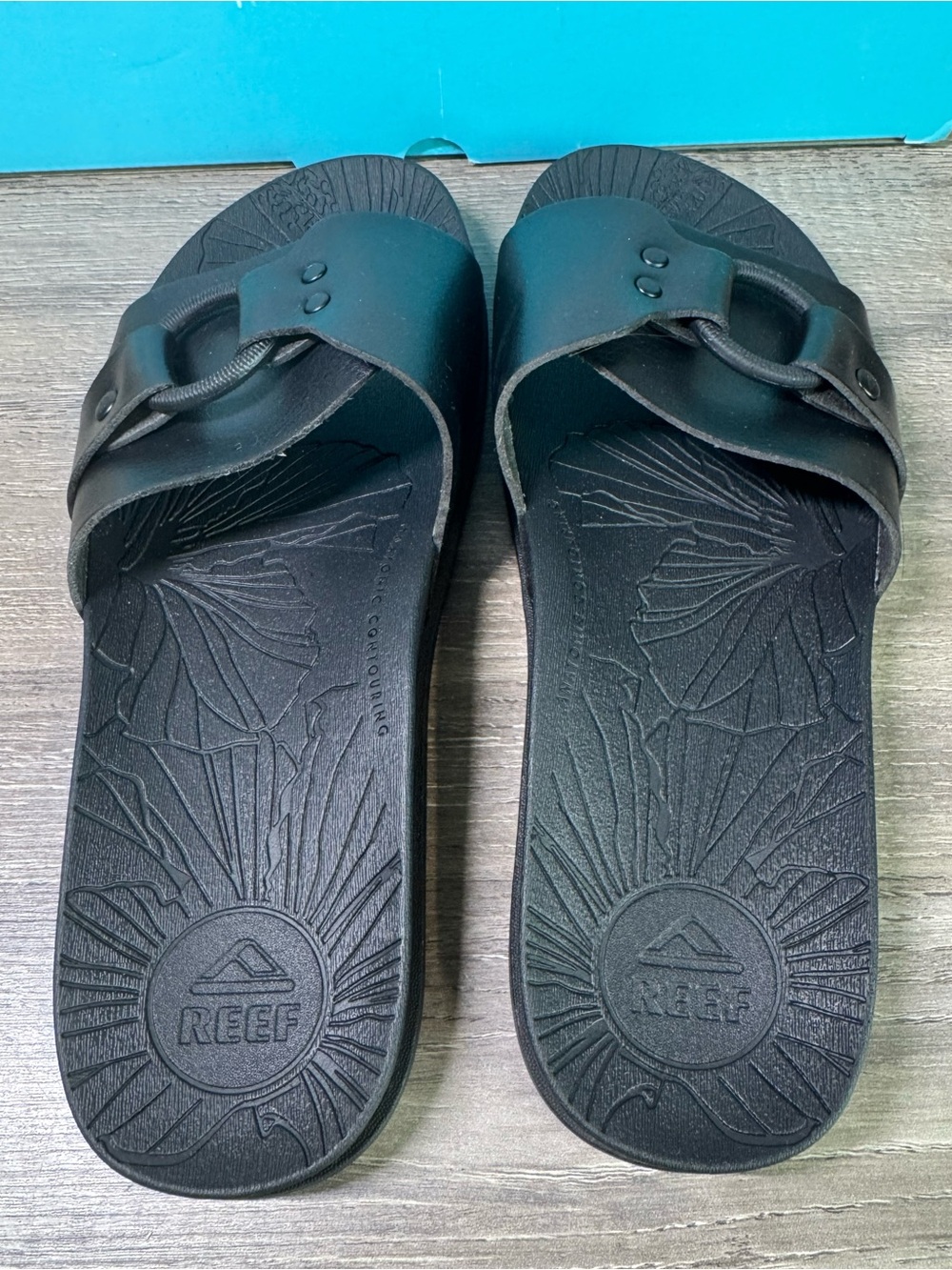 Reef Women's Black Slide Sandals with Buckle Detail - Picture 4 of 7